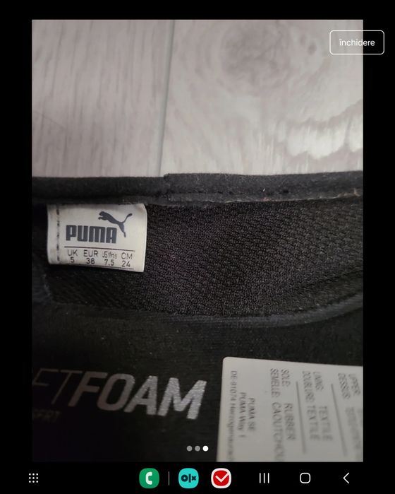 Espadrile PUMA nr 37