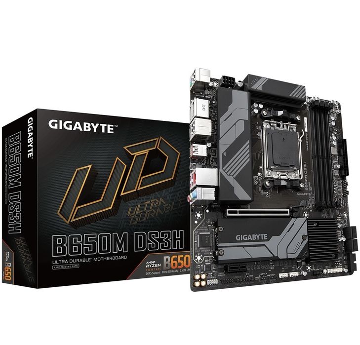 НОВО!!! Дънна платка Gigabyte, B650M DS3H, Socket AM5, mATX