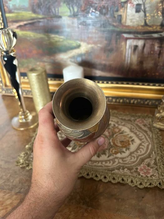 A178 Vaza veche de alama cloisonne ~500g 17,5cm