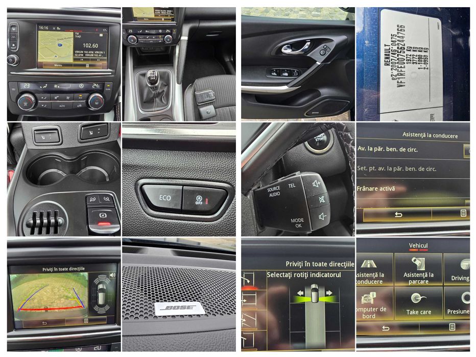 Renault Kadjar/2017/Euro 6/1,6 DCI/131 CP/Bose/Navi/Piele/Keyless/Led