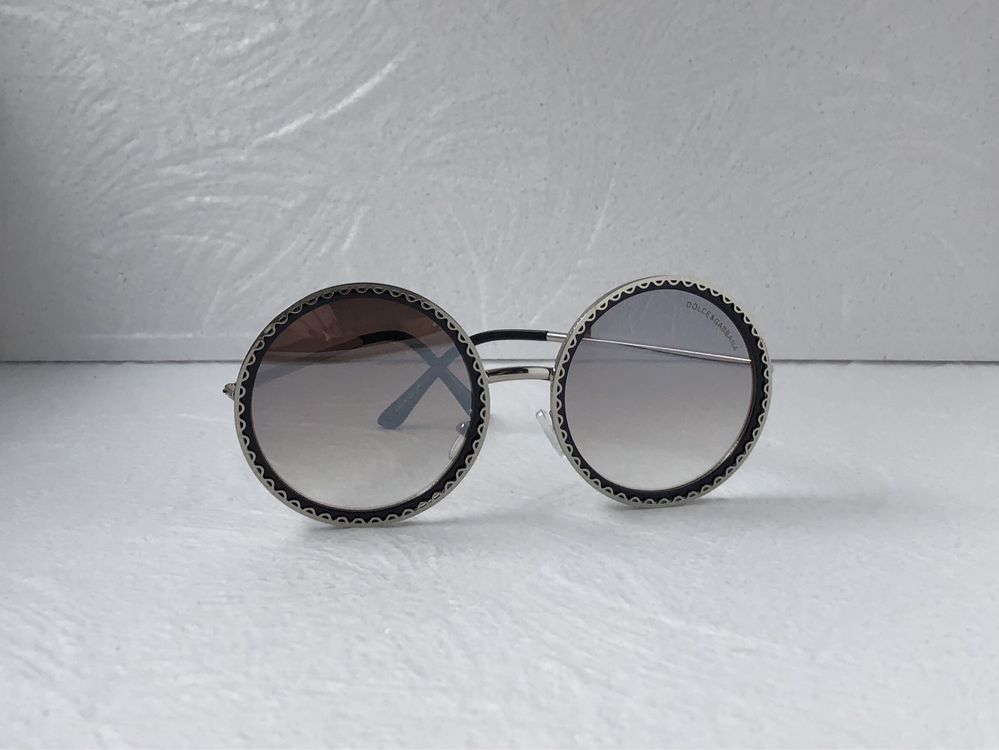Dolce Дамски слънчеви очила кръгли овални  черни кафяви сиви DG 6122