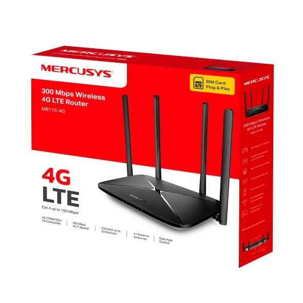 Mercusys MB112-4G/115/130/260 Роутер Wi-Fi N300 с поддержкой 4G LTE ++