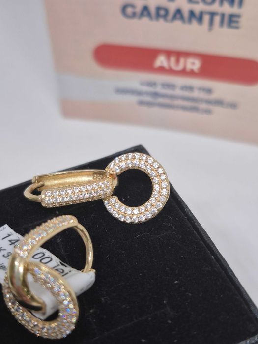 Cercei aur 14k 3.90 gr (AG4 Dacia b.50153.1) Garantie 2 ani