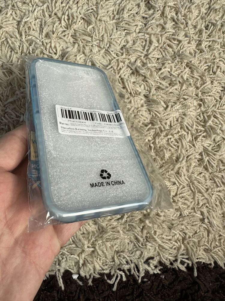 Vand husa magsafe iPhone 15 Pro silicon tpu blue [poze reale