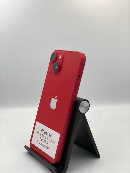 iPhone 14 - 128GB memorie, 86% baterie, 1 an garantie