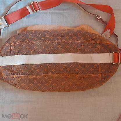 Louis Vuitton Orange Monogram Denim Sunrise сумка  / Made in Frane
