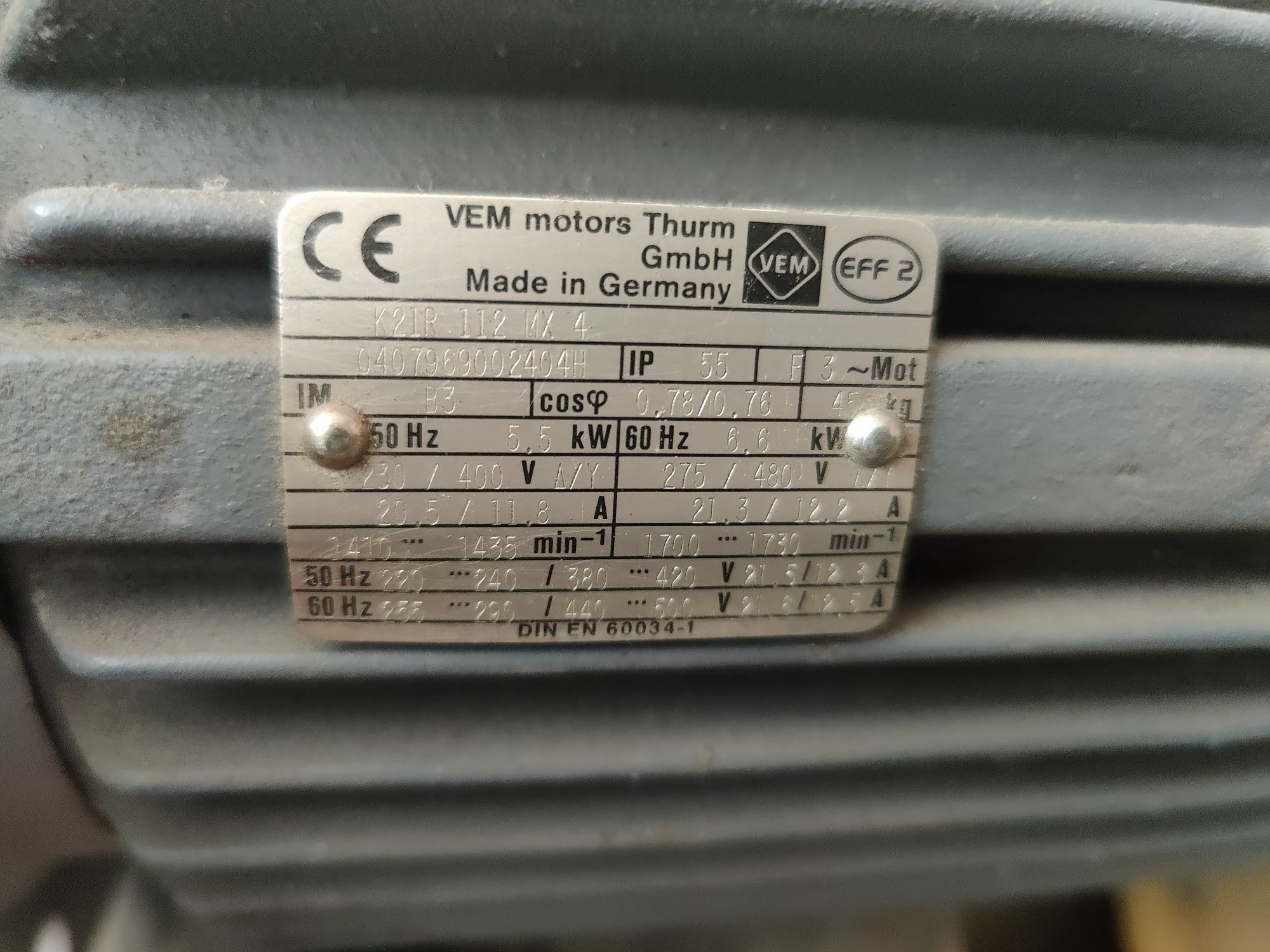 Motor electric trifazat cu flansa, 5.5kW, 1500rpm, 380V