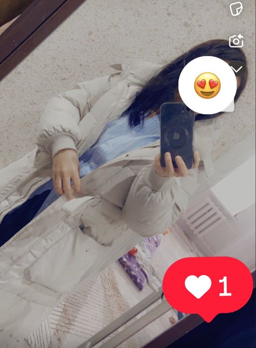 Куртка белая пуховик