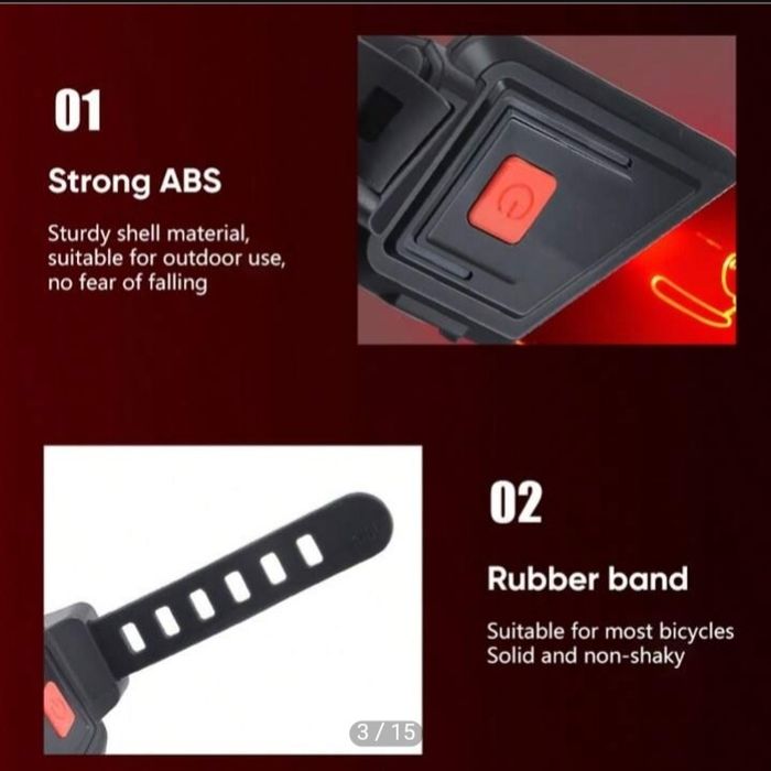 Stop bicicleta lampa super luminos încărcare USB led