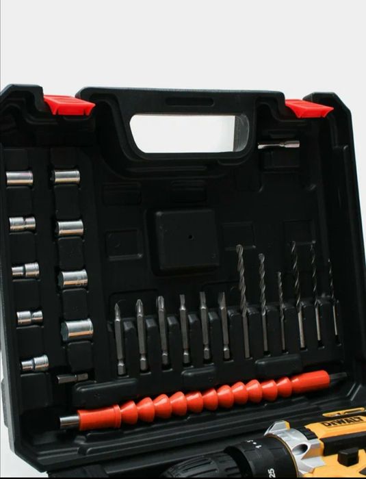Ударный шуруповёрт-дрель, набор из 24 предметов
Ударный шуруповёрт-дре