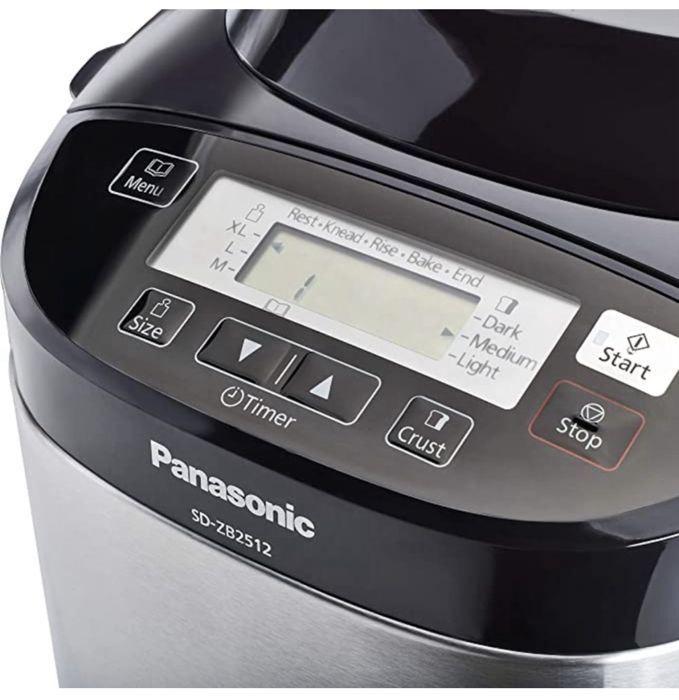Masina de paine Panasonic SD-ZB2512KXE, 1200 g, 17 programe, Negru/Ino
