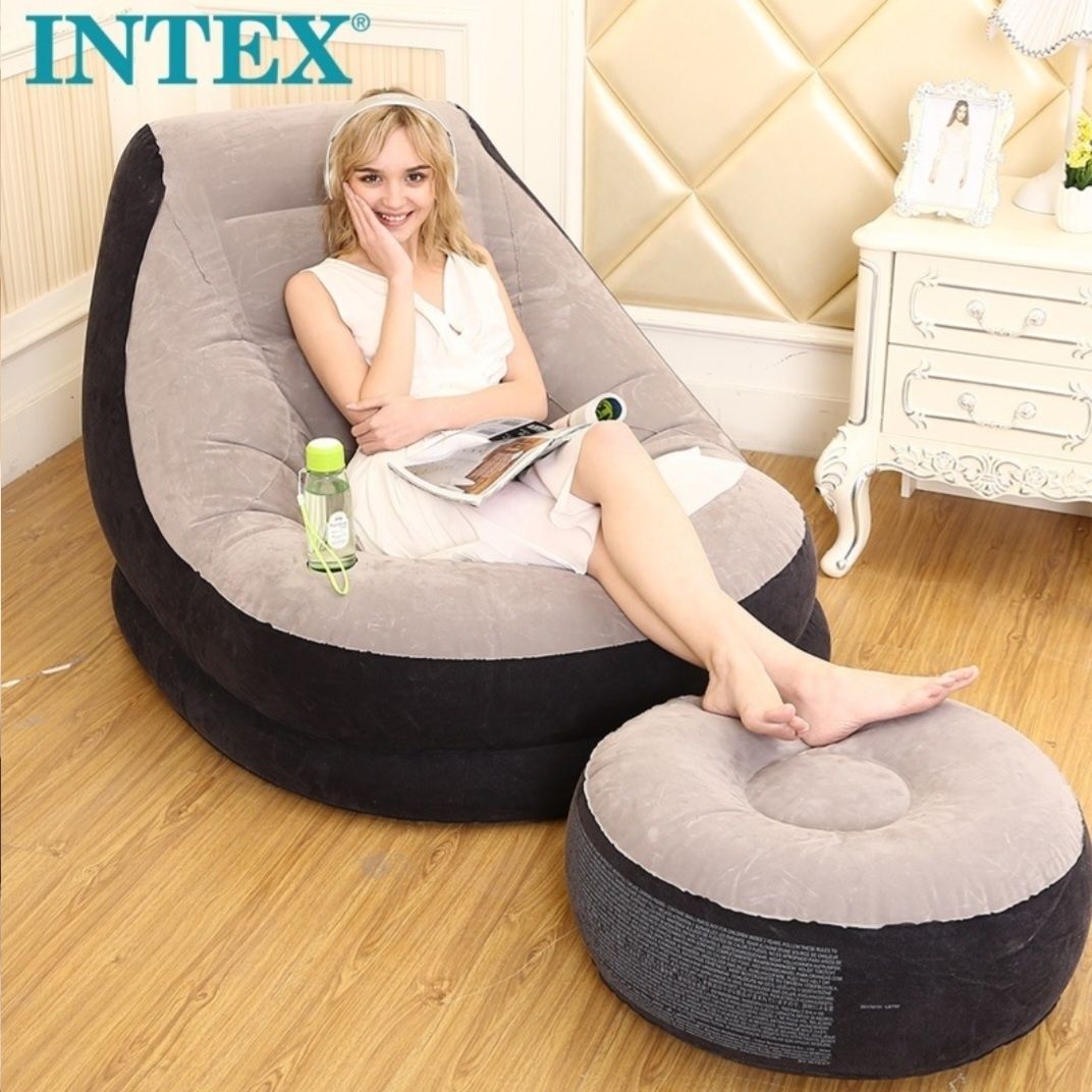 Надувное кресло с пуфиком Intex 68564 Ultra Lounge