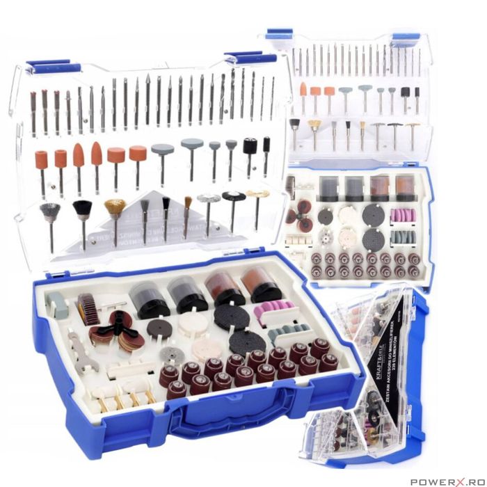 Accesorii pentru mini-polizor, 239 piese, Kraft