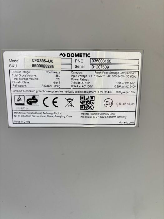Dometic CFX35 Compressor Fridge Freezer – 12/24V & 230V – 36L