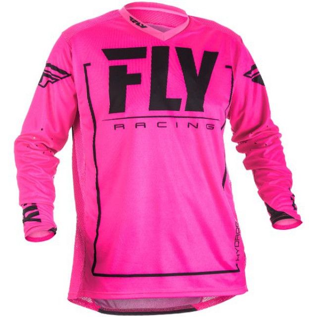 Шок цена ! fly racing джърси lite neon pink black мотокрос фане