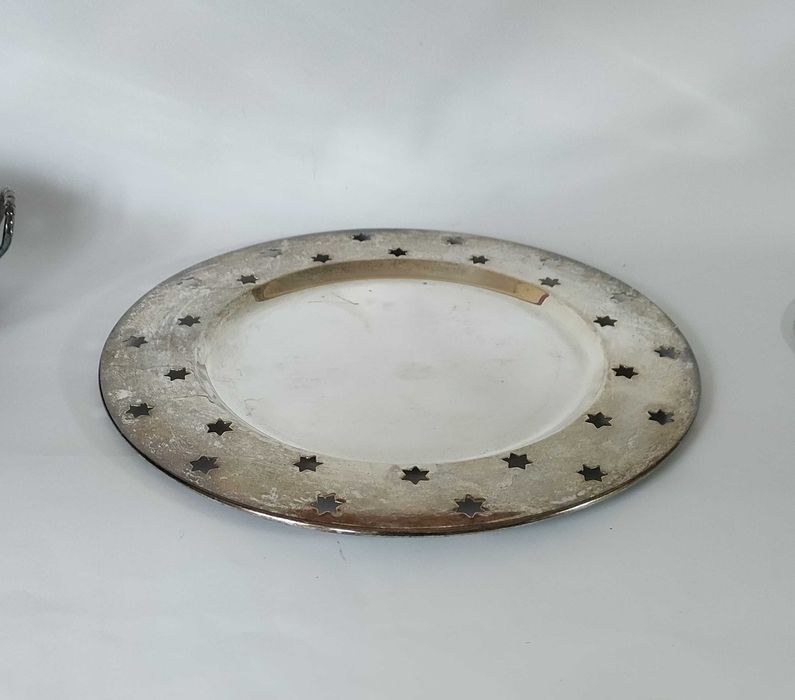 Посребрен комплект 2 плата+съд за подгряване