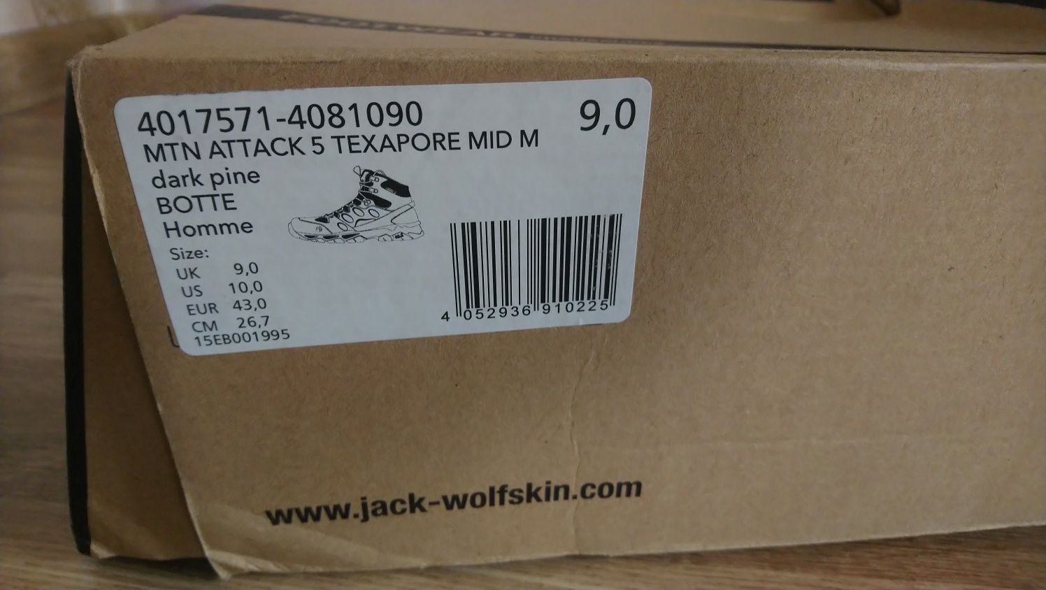 Ботинки Jack Wolfskin MTN Attack 5 Texapore Mid M