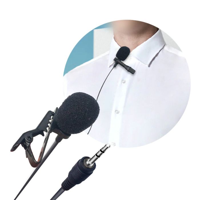 Мини микрофон тип брошка с 3,5мм аудио жак за телефон, компютър и др.