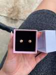Обеци с 14k златно покритие Pandora