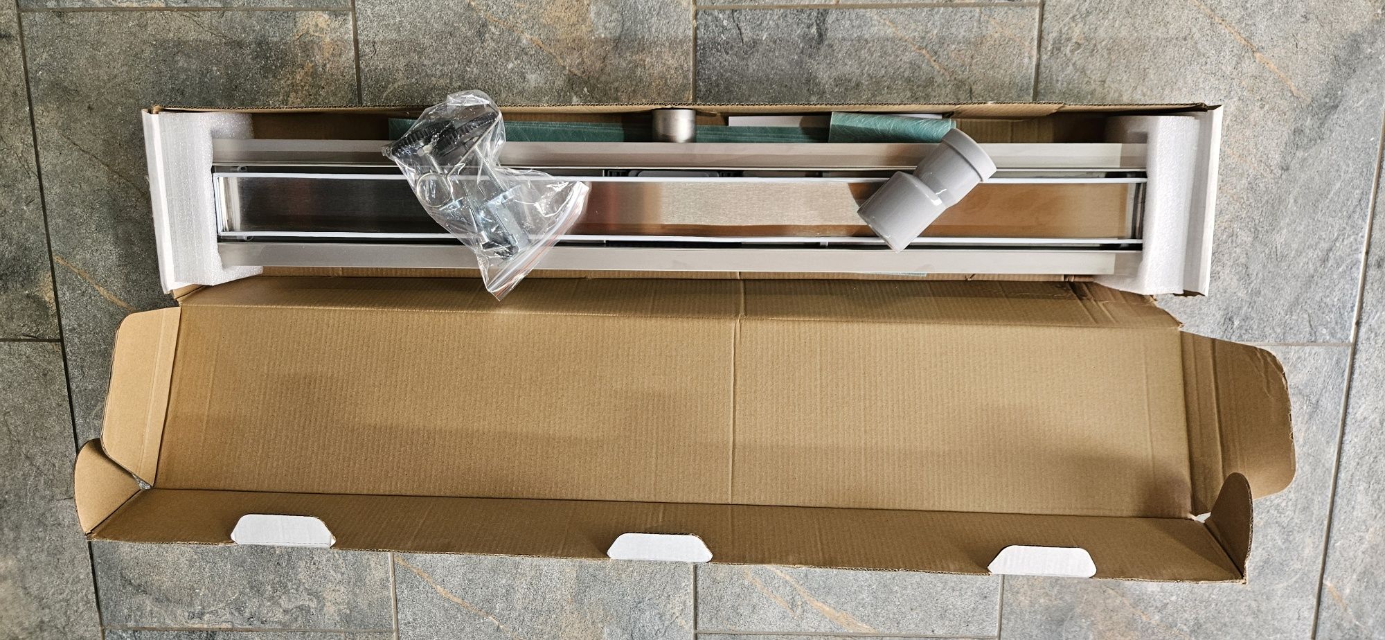 Rigola faiantabila reversibila inox premium 80 cm