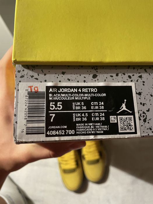 Jordan Retro 4 Yellow