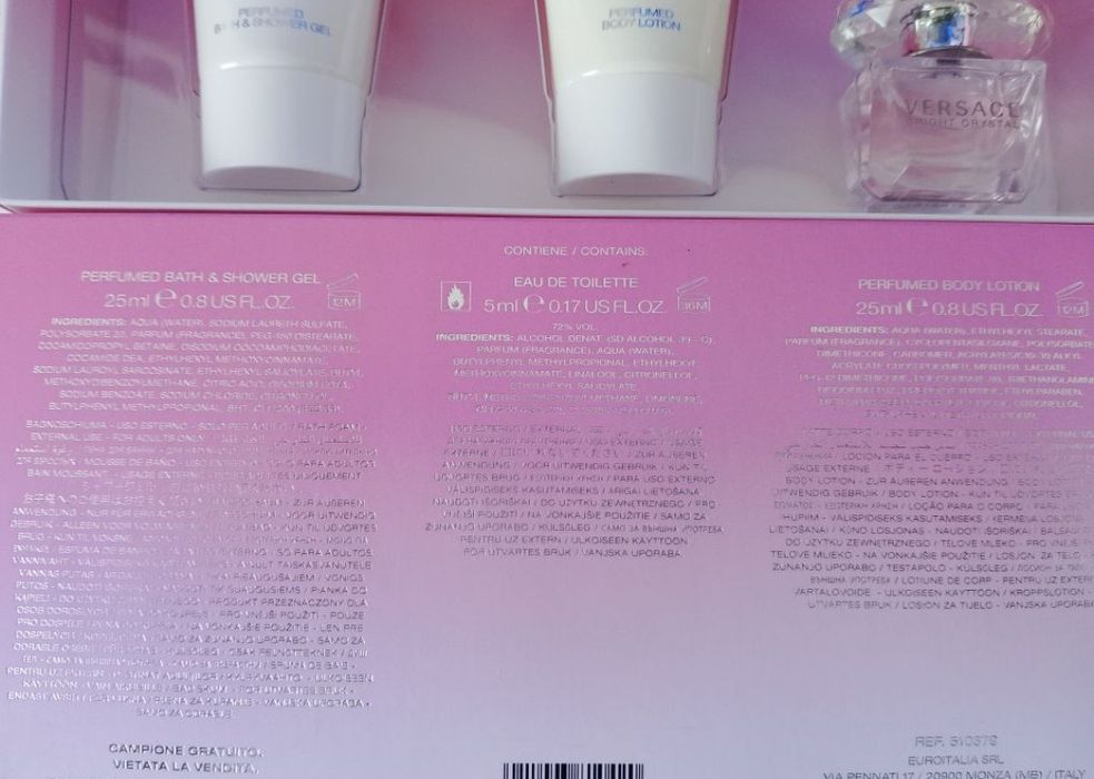 Vând set Versace,cu parfum și creme,volum mic, calitate superioara,