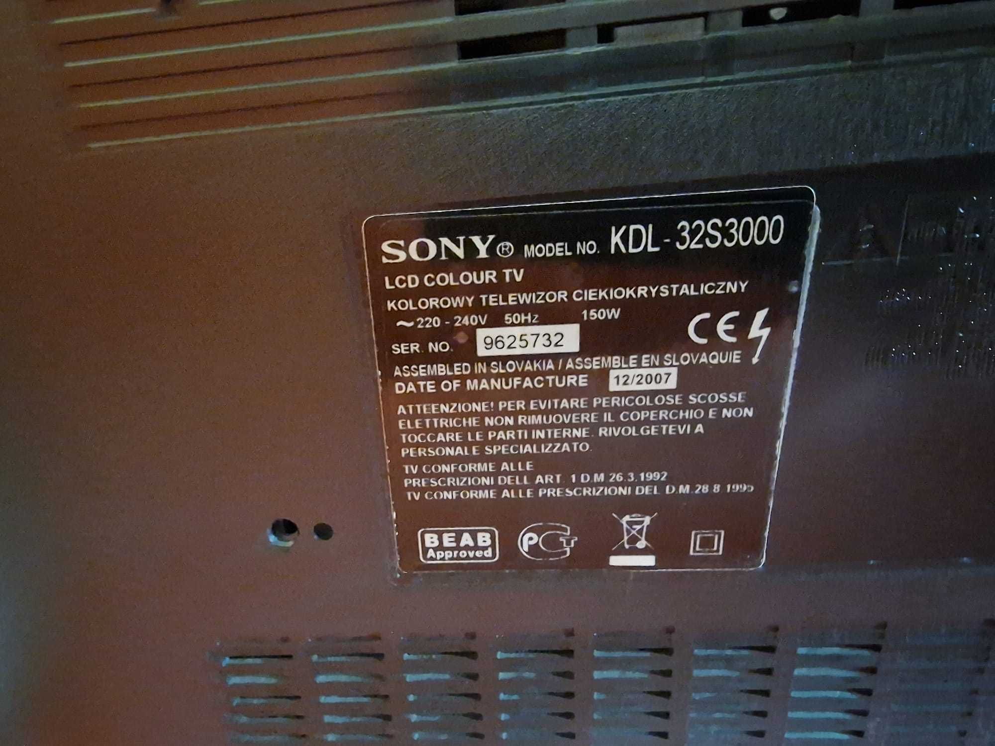 LCD TV SONY Bravia KDL-32S3000