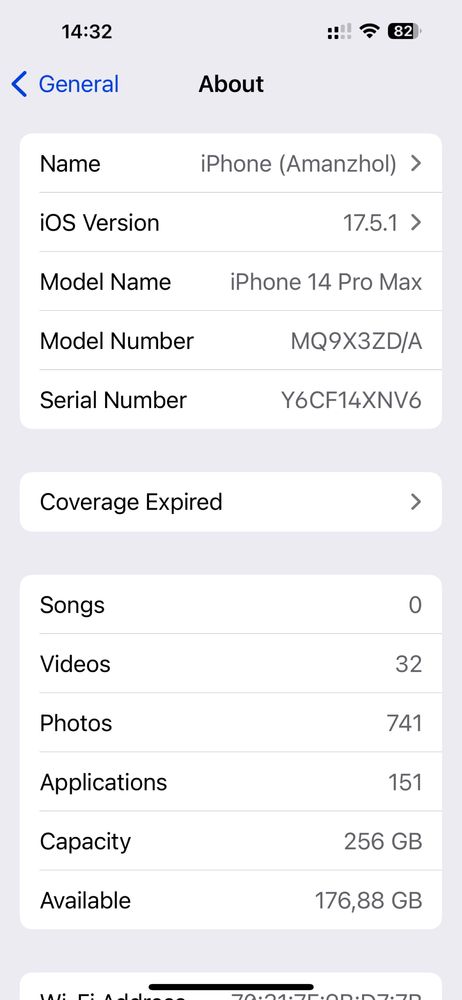 iPhone 14 pro max 256 gb.