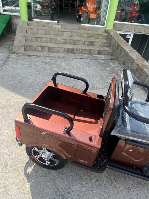 Електрическа Двуместна Триколка CARGO LUX 1500W - BROWN MATTE