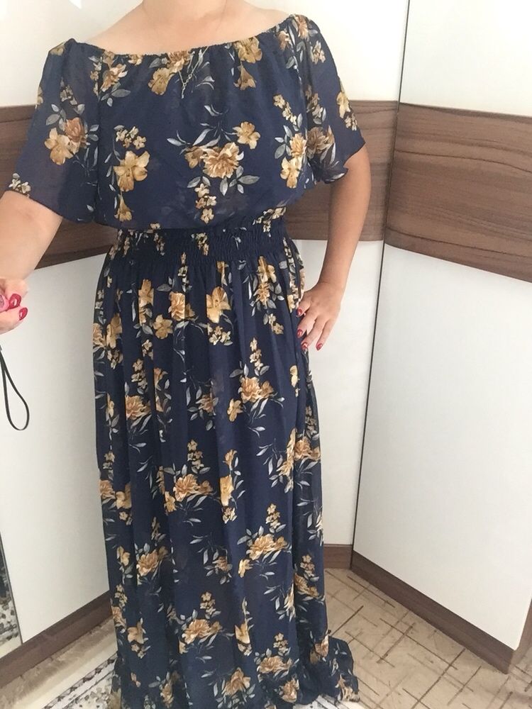 Платье в пол шифон летнее