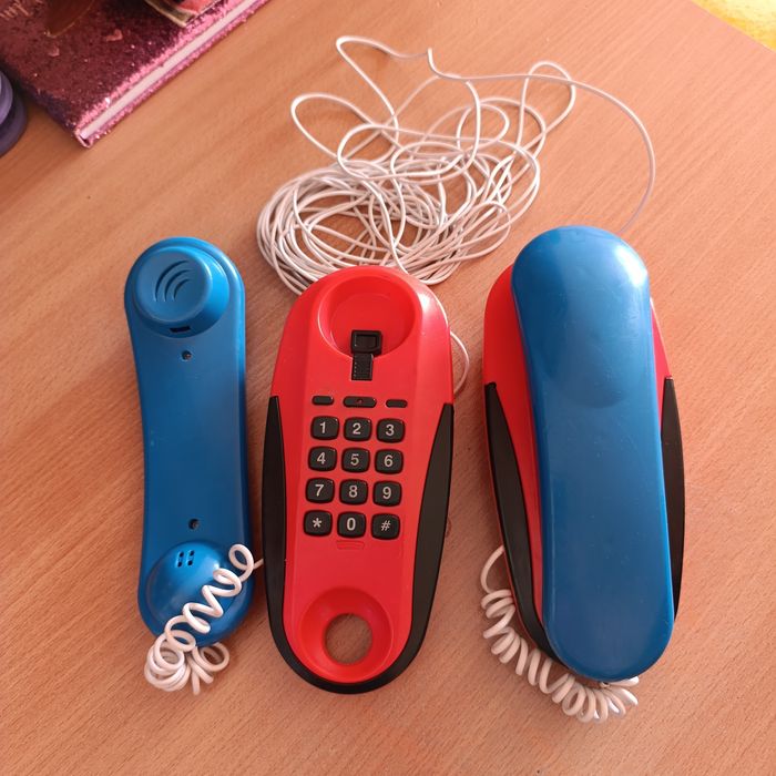 Детский проводной игрушечный телефон