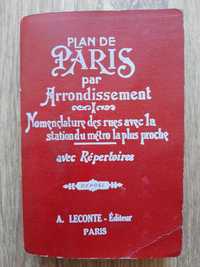 Ghid vechi plan Paris metrou autobus cartiere harta veche Franța carte
