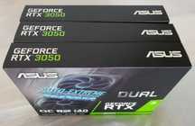 3 placi video Asus Dual RTX 3050 OC 8GB GeForce - Pachet noi sigilate