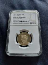 Moneda BNR proof gradata regina Maria