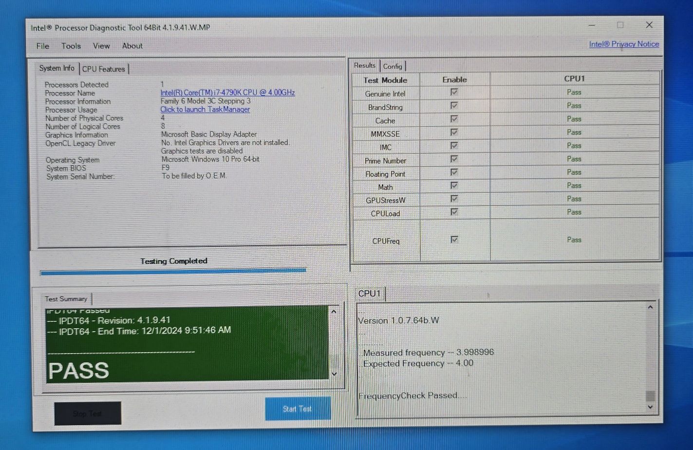 Procesor gaming i7 4790K 4.4GHz 8CPUs socket 1150