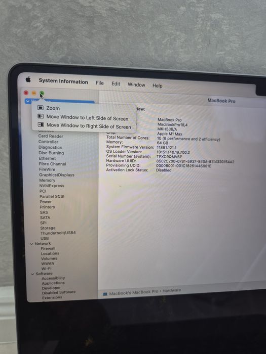 Macbook Pro Max M1 14inch 64gb 2TB SSD