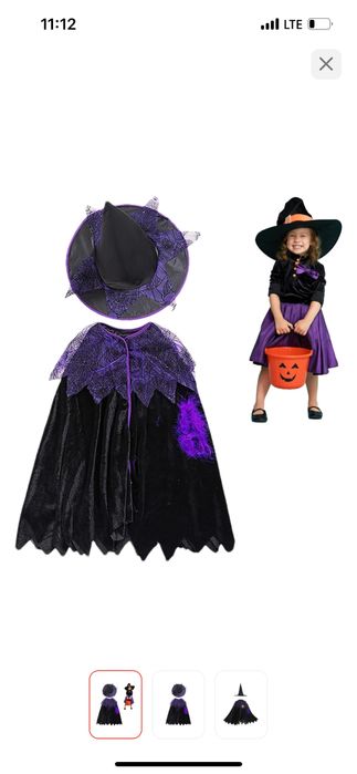 Продам кастюм ведьмочки для хеллоуин