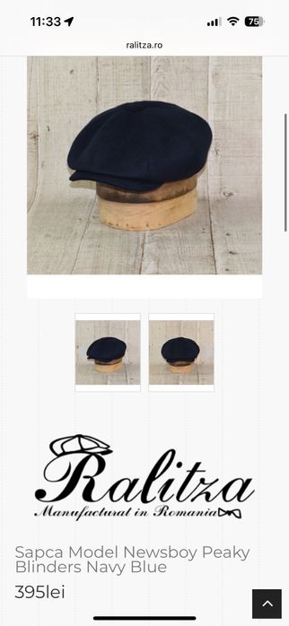 Basca lana barbati Peaky Blinders ca noua Ralitza