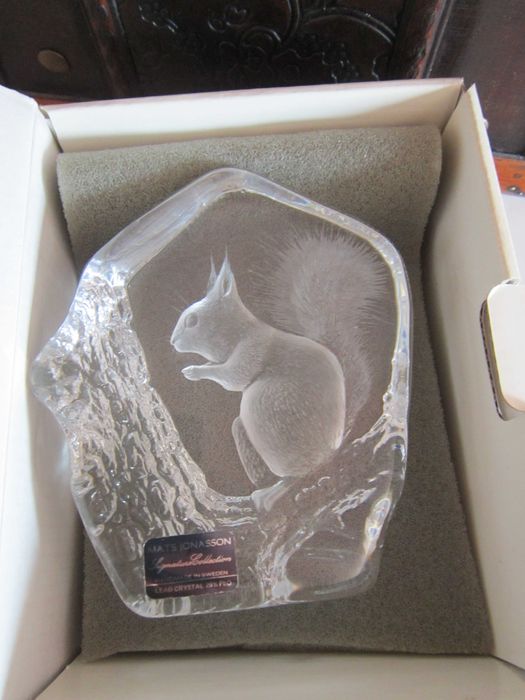 cadou rar Squirrel Matis Jonasson  Suedia 1970 Veverita cristal