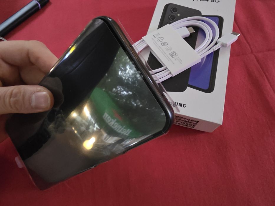 -Samsung A54-5G, Nou, 256Gb, 8Ram, 0 cicluri incarcare, nefolosit, Neg