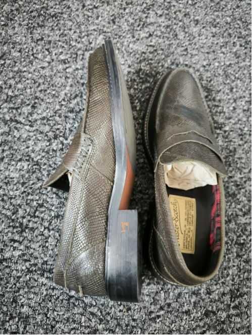 Scotch&Soda PREMIUM Leather loafers snake effect 44