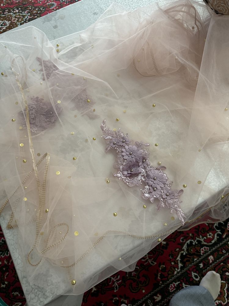 Ансамбль Новый халат с шарфом,накидка