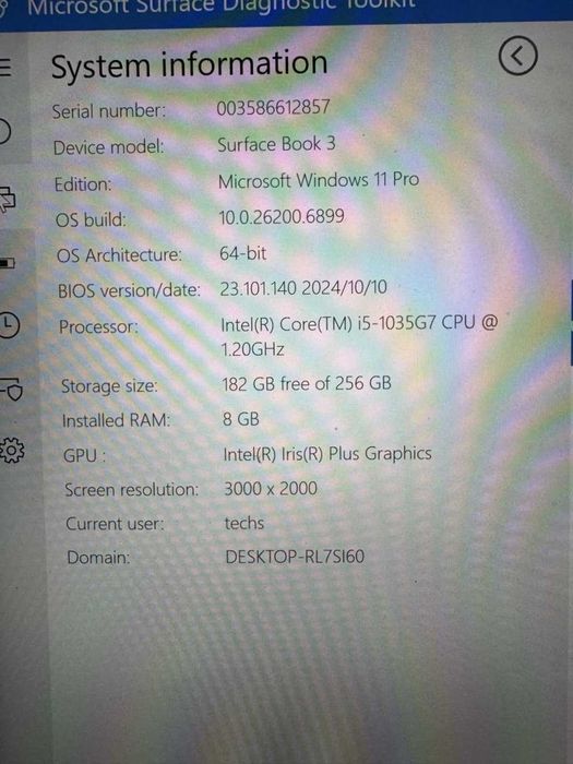 Microsoft Surface Book 3 8/256GB