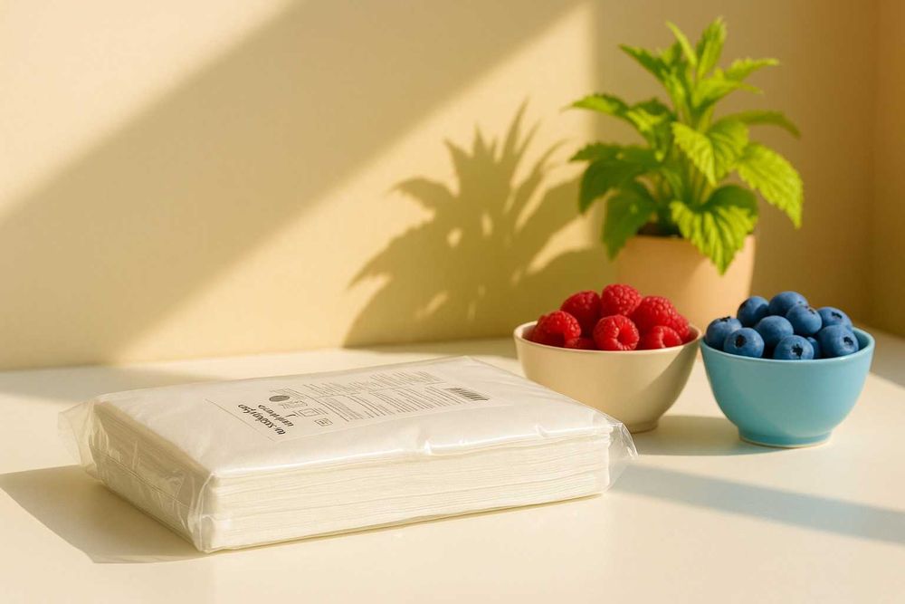 Одноразовые тряпки (салфетки нетканые), 22*30 см, 100 шт/упак, Турция