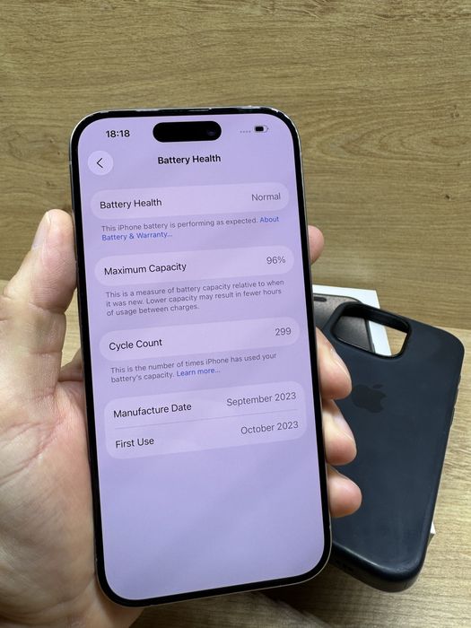 iPhone 15 PRO 128Gb natural titanium 96% battery life