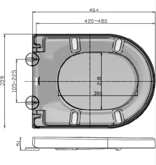 Bernstein Седалка за тоалетна Капак