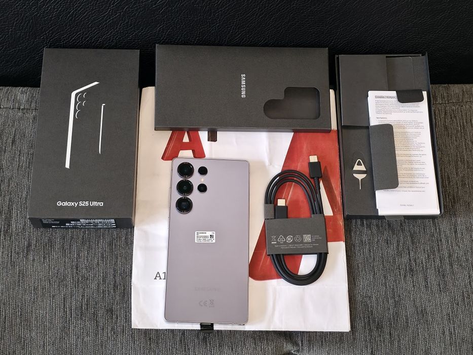 ***КАТО НОВ 1TB Samsung S25 Ultra Гаранция от A1 до 2027 SilberBlue