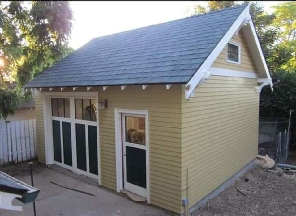 Vand casute modulare 6.4*8.4 m pe structura metalică