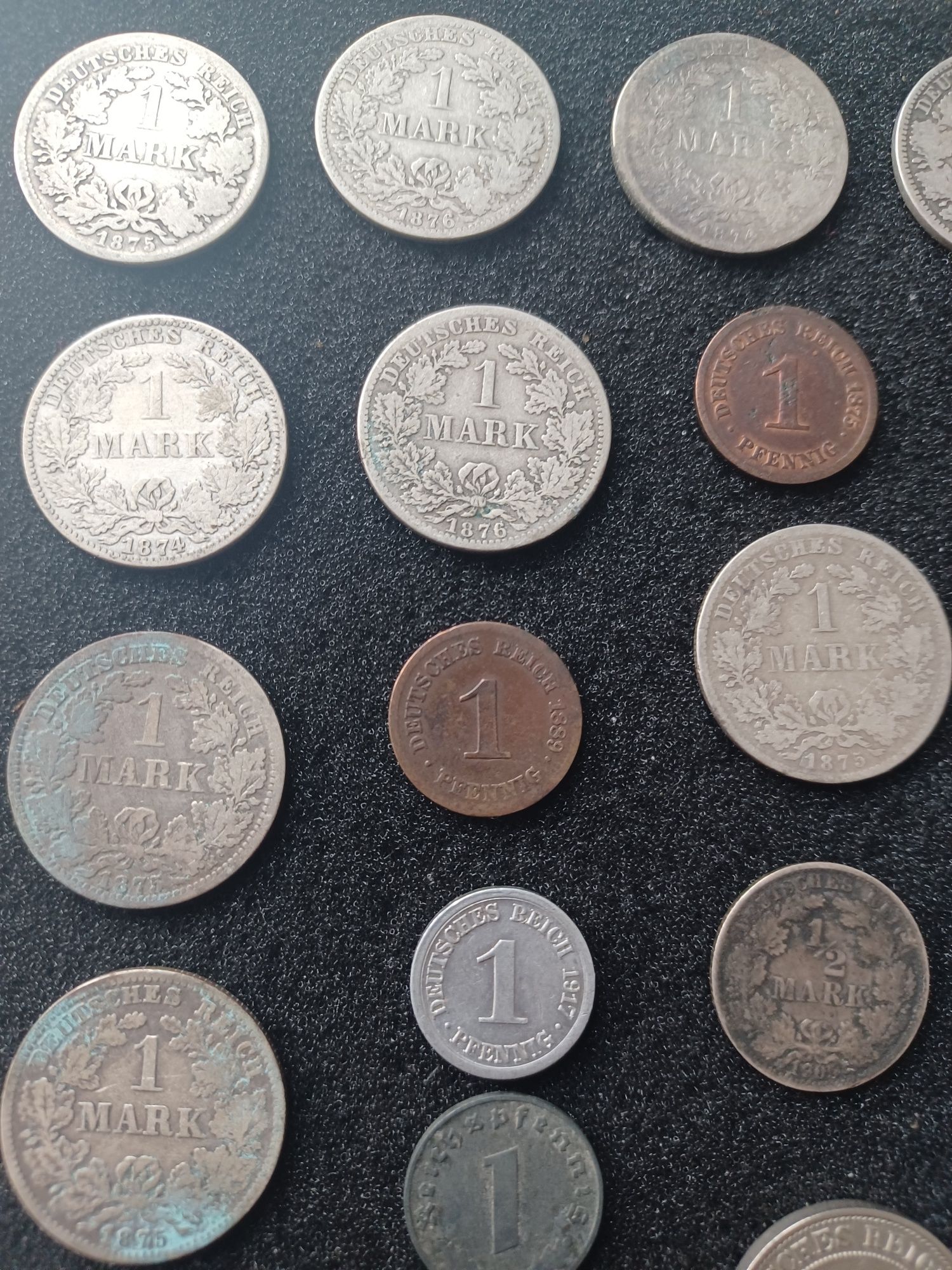 Colectie monede Germania 1 marca, 2, 3, 5 marci, pfennig 3. Reich
