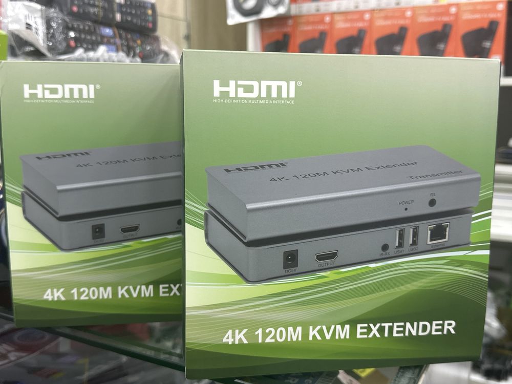 Extender 120m / KVM-удлинитель HDMI 4K на 120м